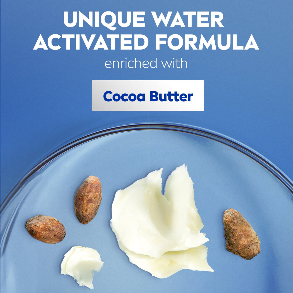NIVEA Cocoa Butter In Shower Lotion for Dry Skin, 24-Hour Body Moisturizer, 13.5 fl oz