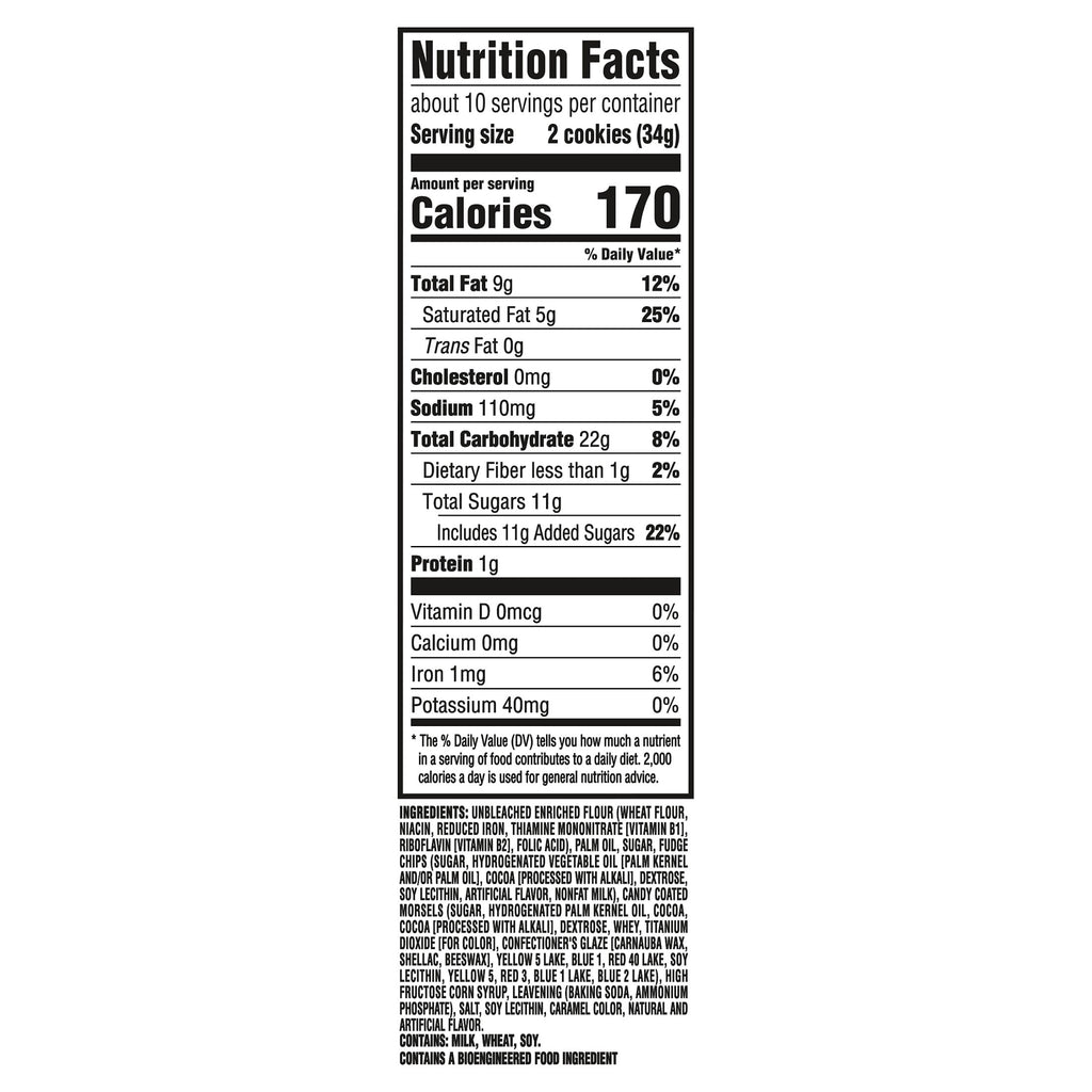 CHIPS AHOY! Crunchy Candy Blasts Fudgy Chocolate Chip Cookies, 12.4 oz