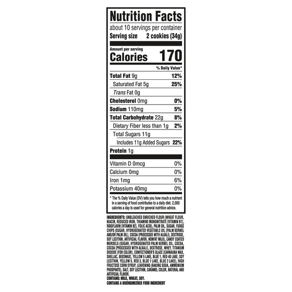 CHIPS AHOY! Crunchy Candy Blasts Fudgy Chocolate Chip Cookies, 12.4 oz