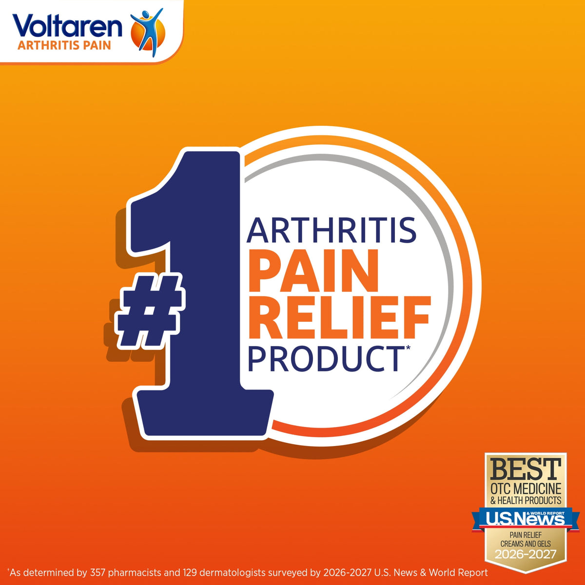 Voltaren Arthritis Pain Gel – Diclofenac Sodium Topical Gel, 1% (Nsaid) – 100 G