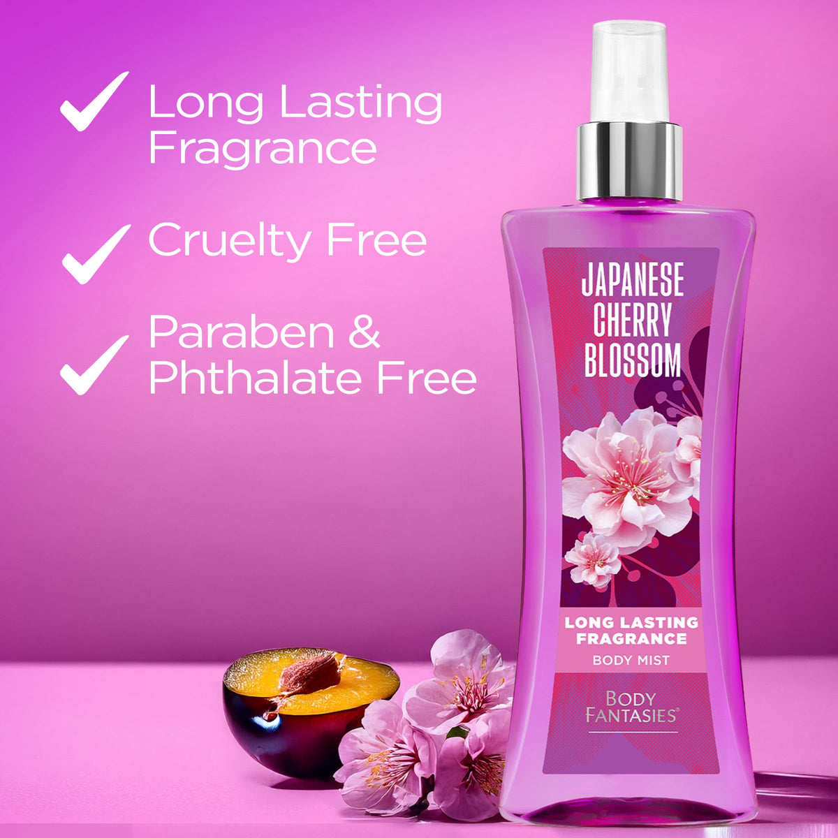 Body Fantasies Signature Fragrance Body Spray, Japanese Cherry Blossom, 8 fl oz