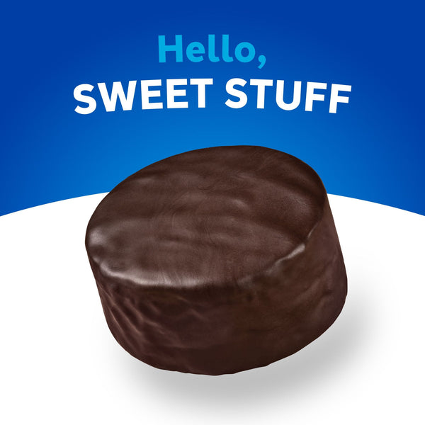 Hostess Ding Dongs Snack Cakes, Chocolate Cake with Crème Filling & Fudgy Icing, 10 Count, 12.7 oz Box