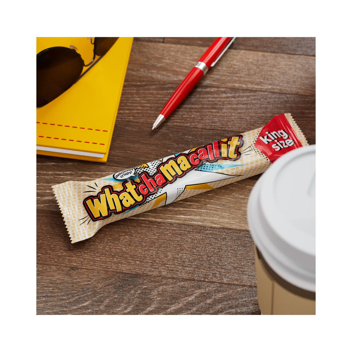 Whatchamacallit Chocolate, Caramel and Peanut Flavored Crisps King Size Candy, Bar 2.6 oz