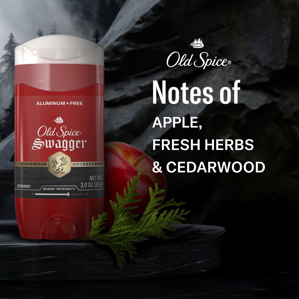 Old Spice Deodorant for Men, Aluminum Free, Swagger, 24/7 Odor Protection, 3.0 oz, 2-Pack