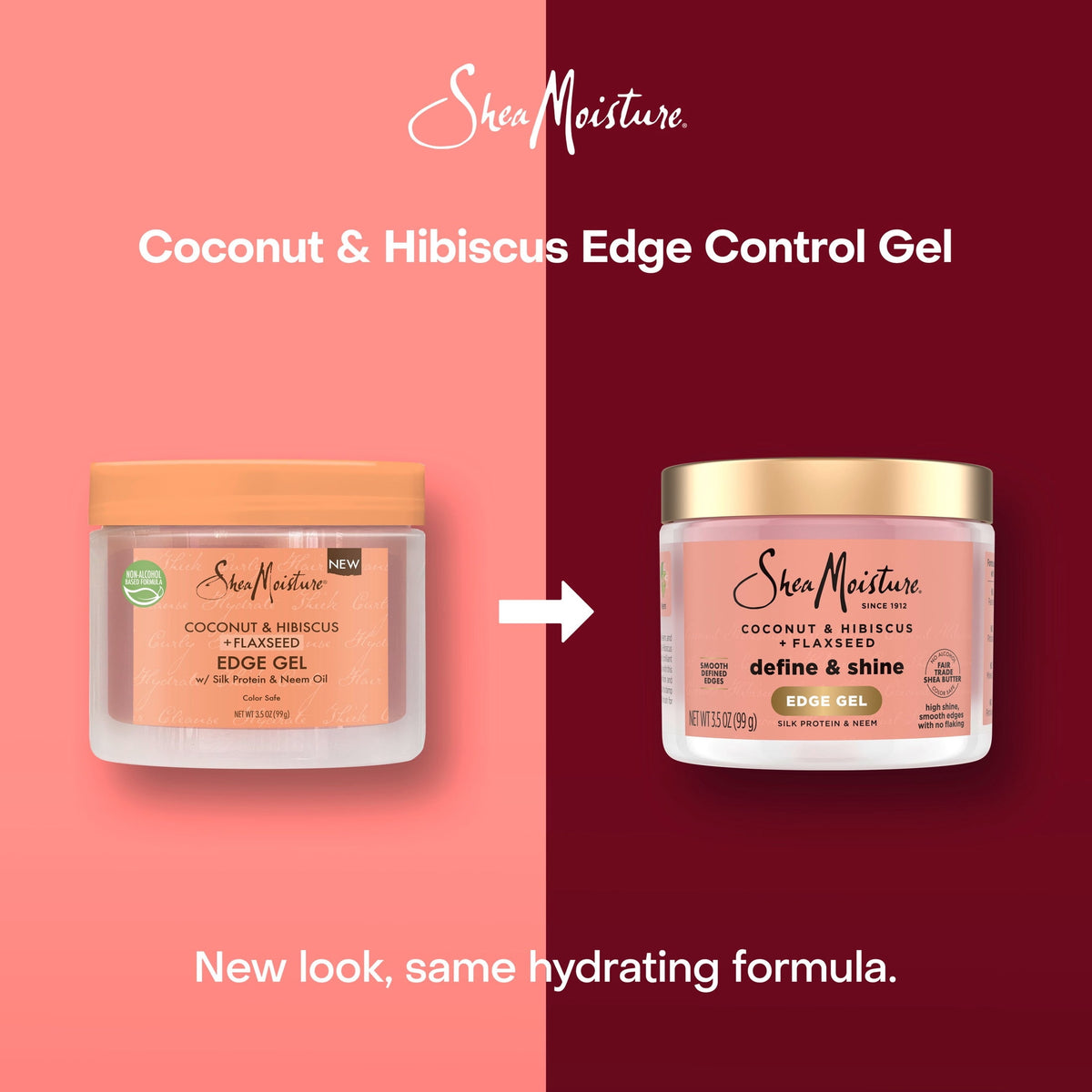 SheaMoisture Define & Shine Edge Gel + Flaxseed Holds and Controls Edges All Day Infused With Glycerin, Coconut Oil and an Invigorating Sweet Scent