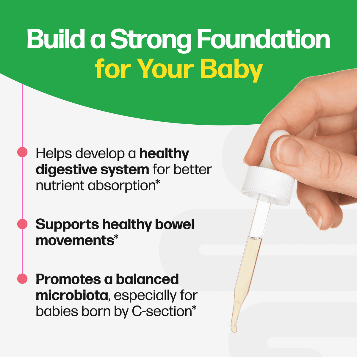 Culturelle Baby Digestive Support Calm & Comfort Probiotic Drops Supplement, Reduce Colic & Gas for Infants 0-12 Months, 30 Servings