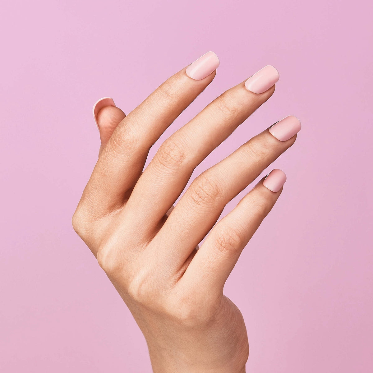 Kiss Impress Color Short Squoval Press-On Nails, Pink, 30 Pieces