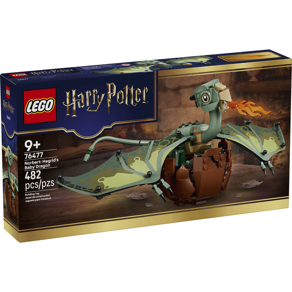 LEGO Harry Potter Norbert: Hagrid's Baby Dragon Collectible Building Toy 76477, Ages 9+