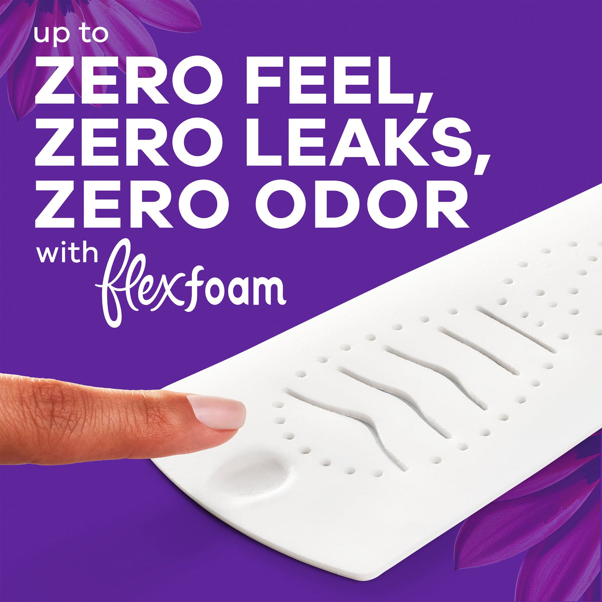 Always Radiant with FlexFoam Pads, Size 5, Extra Heavy Overnight, Wings, 18 Count