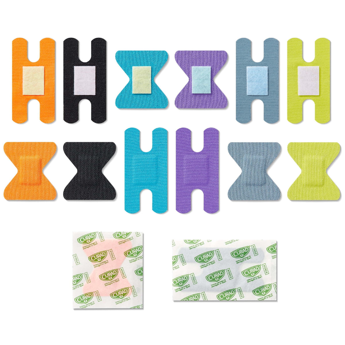 CURAD Performance Series Antibacterial Finger & Knuckle Bandages, Assorted, 20 Count