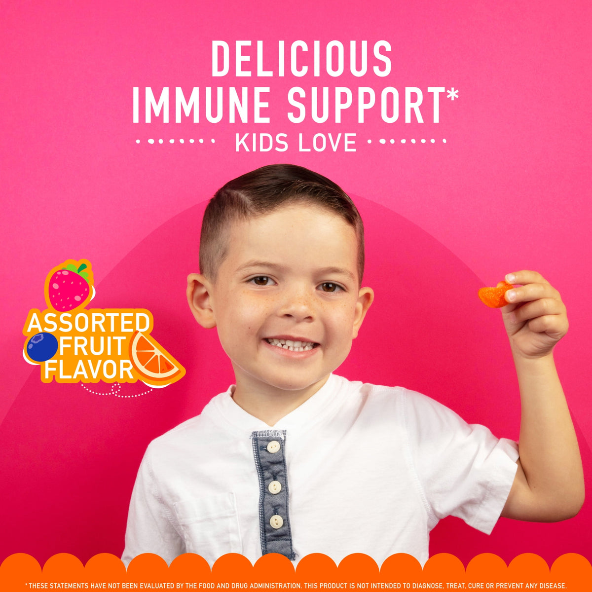 Airborne 500mg Vitamin C Immune Support Kids Gummies, Assorted Fruit Flavor, 63 Count