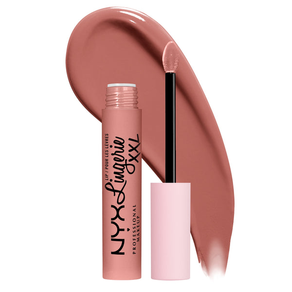 NYX Professional Makeup Lip Lingerie XXL Smooth Matte Liquid Lipstick, 16hr Longwear, Undressed, 0.13 fl oz