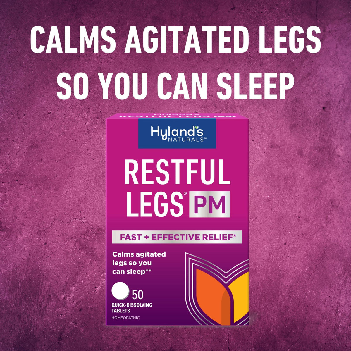Hyland's Restful Legs PM, Calms Agitated Legs so You Can Sleep, 50 quick-dissolving tablets