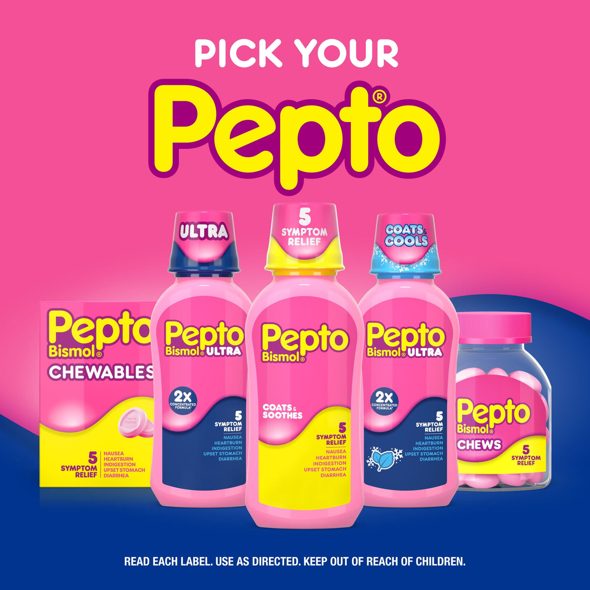 Pepto Bismol ULTRA Liquid, Upset Stomach Relief, Stomach Relief, Anti-Diarrheal, 12 Fl oz