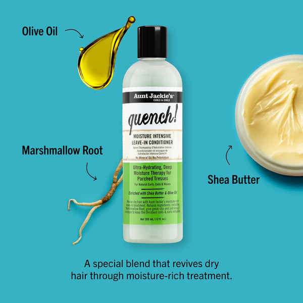 Aunt Jackie's Curls & Coils Quench Moisture Intensive Leave-in Conditioner, 12 fl oz
