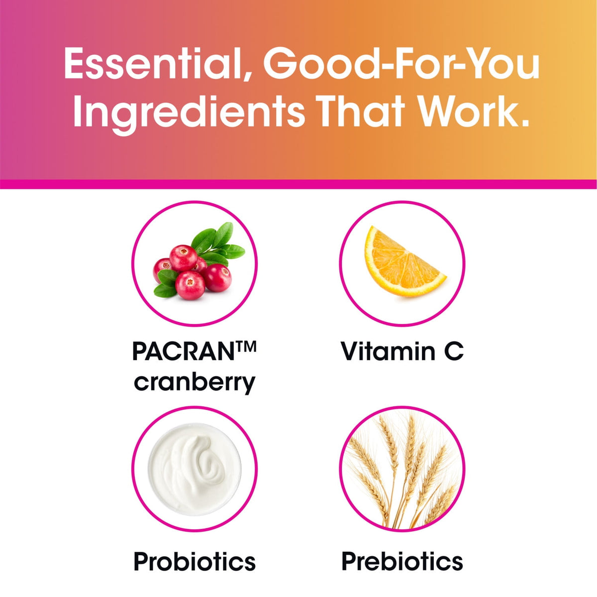 vH Essentials Probiotics with Prebiotics and Cranberry Feminine Health Supplement - 60 Capsules