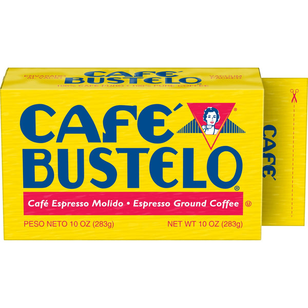 Cafe Bustelo, Espresso Style Dark Roast Ground Coffee, Vacuum Packed 10 oz Brick