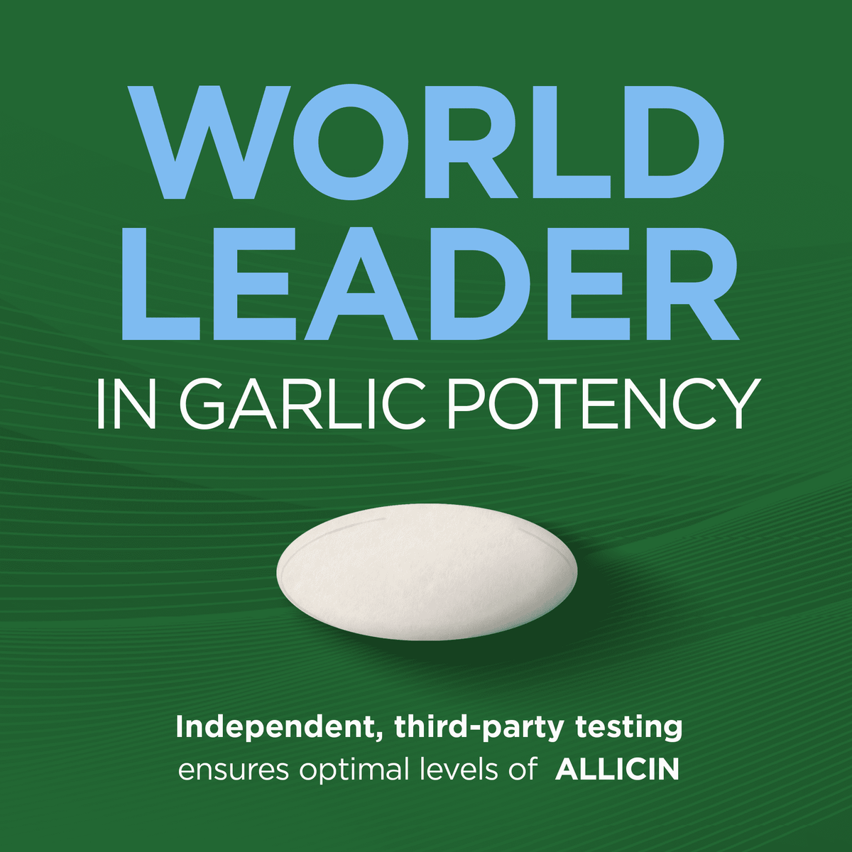 Garlique Garlic Extract Supplement for Healthy Blood Pressure, 60 Caplets, Odorless and Tasteless