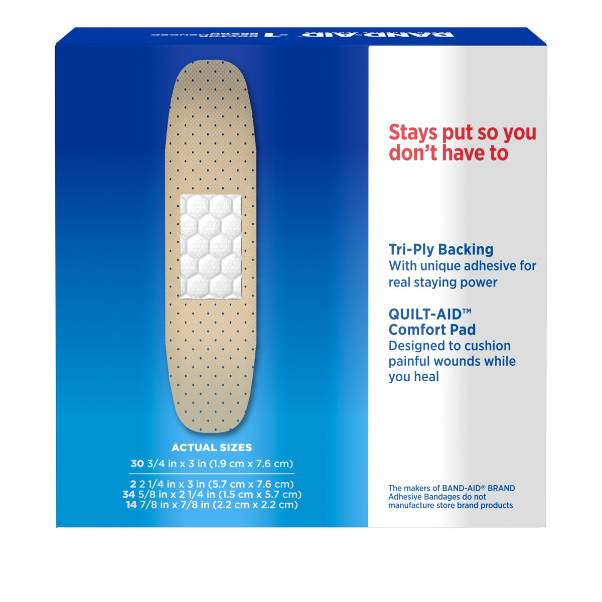 BAND-AID Brand Tru-Stay Sheer Adhesive Bandages, Assorted, 80 Count