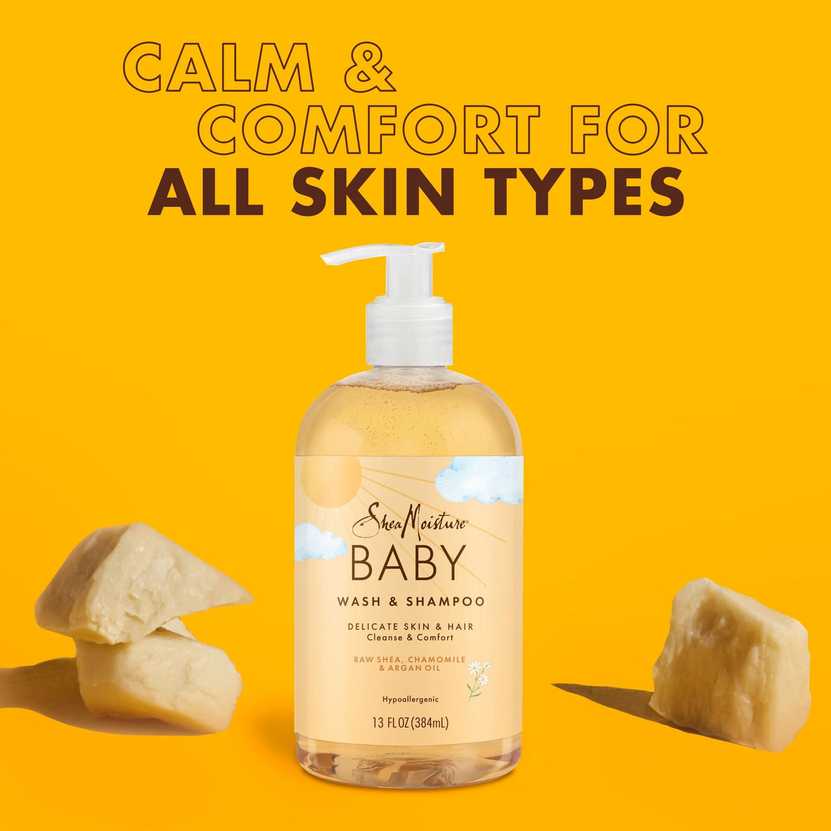 SheaMoisture Baby Wash & Shampoo For All Skin Types Raw Shea, Chamomile & Argan Oil Baby Wash And Shampoo With Frankincense & Myrrh To Help Cleanse