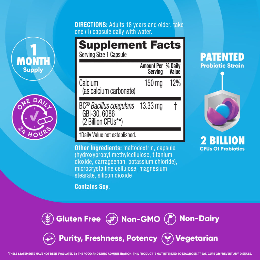 Digestive Advantage Daily Probiotics Capsules for Women and Men, Supports Gut Health, 60 Count