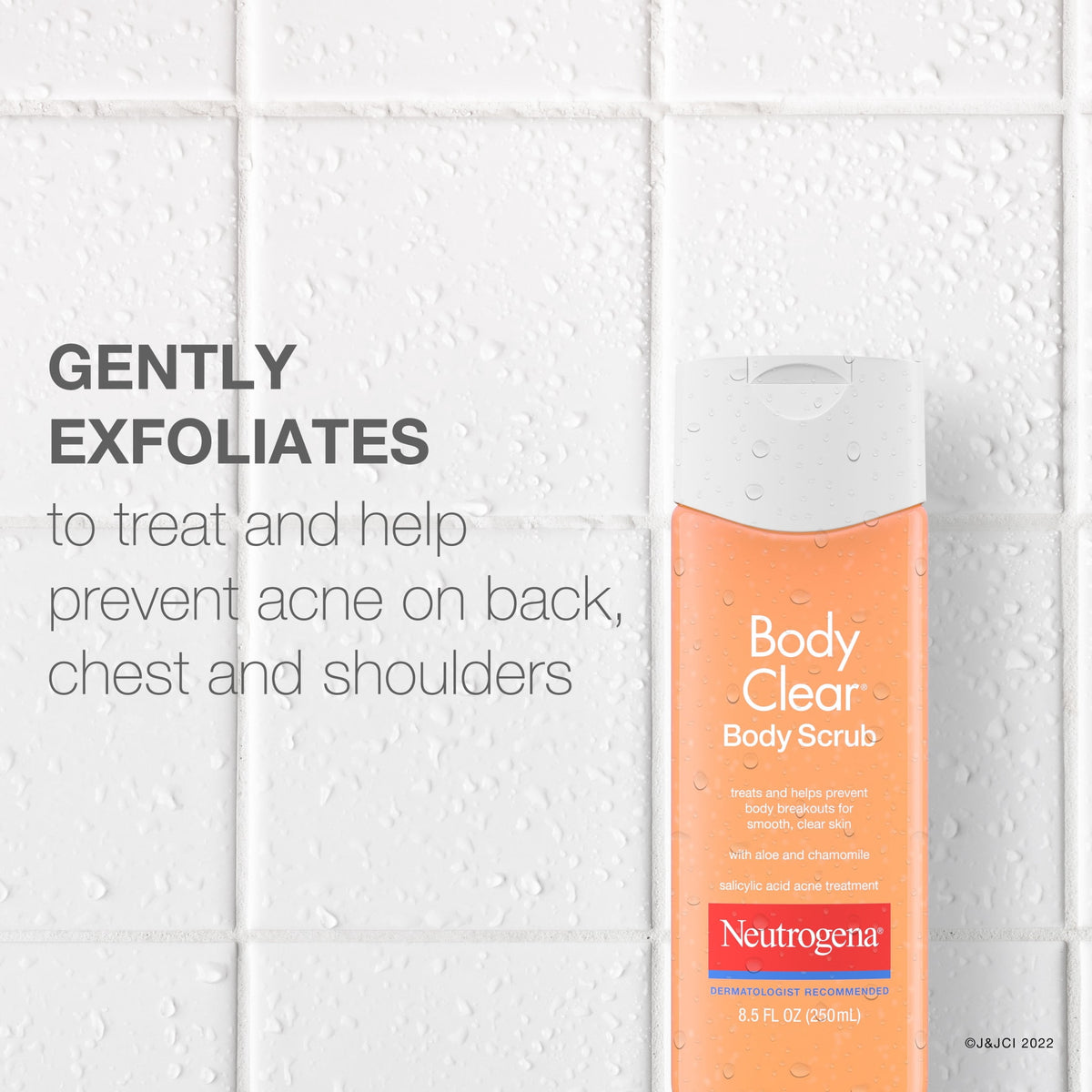 Neutrogena Acne Body Wash Scrub with 2% Salicylic Acid, Exfoliating Acne Treatment, 8.5 fl oz