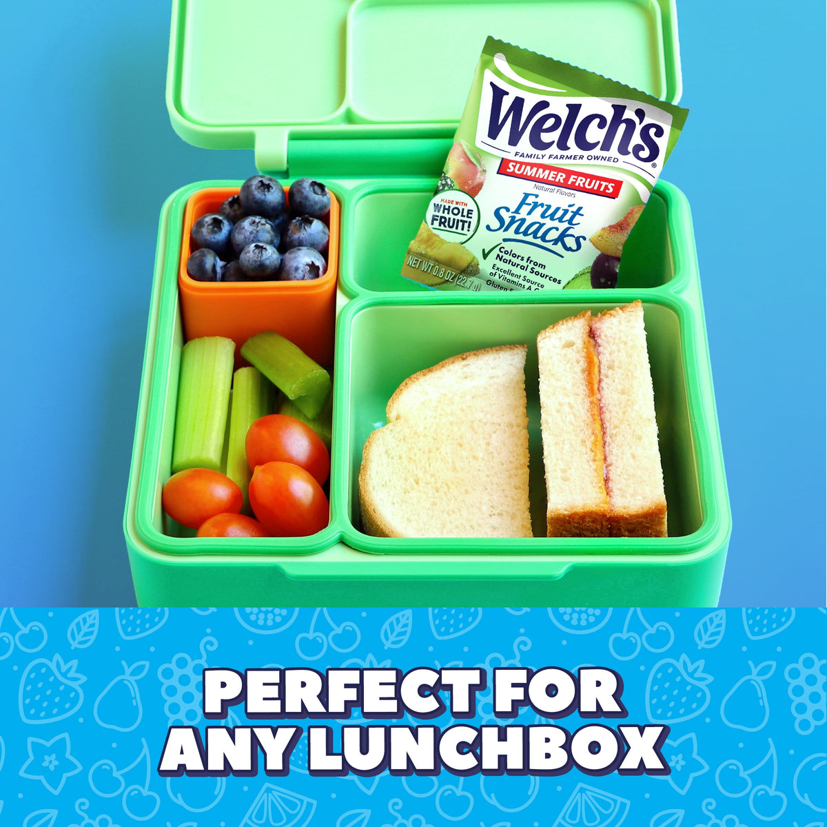 Welch's Fruit Snacks, Summer Fruits, Soft Gluten Free Kids Snacks, 0.8 oz, 22 Count