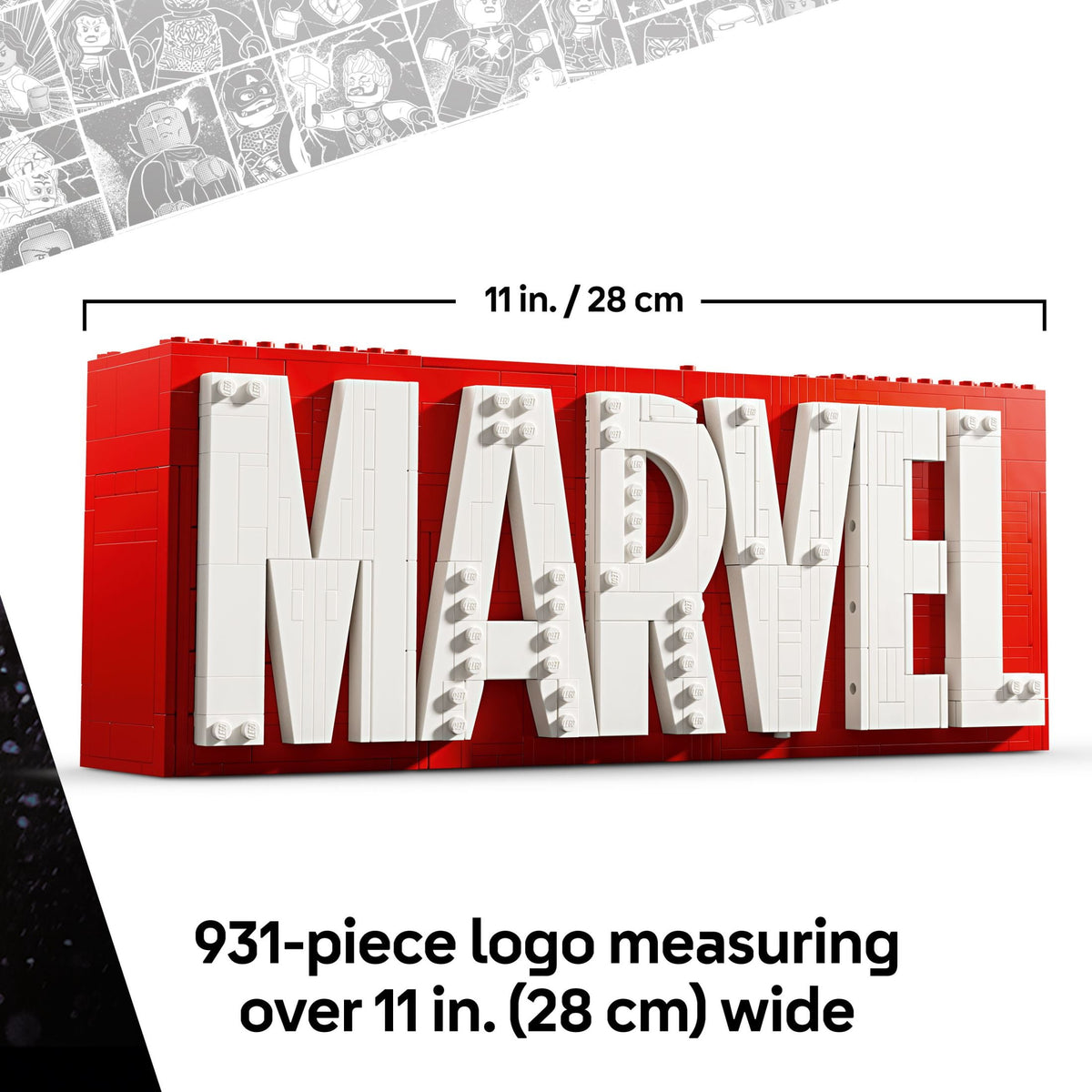 LEGO Marvel Logo & Minifigures Building Set 76313, 931 Pieces, 5 Minifigures, Ages 12+