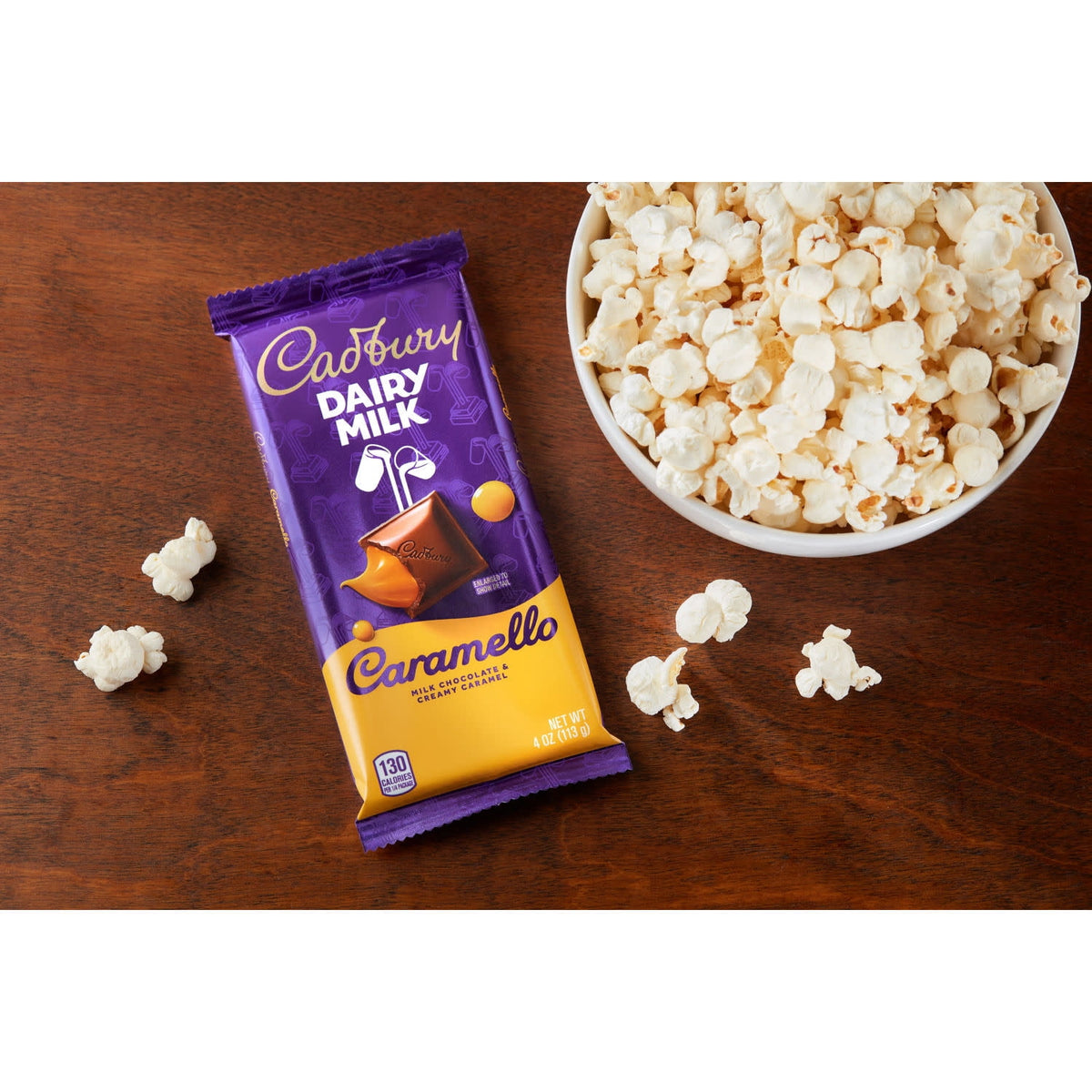 Cadbury Dairy Milk Caramello Milk Chocolate Caramel Candy, Bar 4 oz