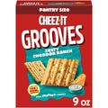 Cheez-It Grooves Zesty Cheddar Ranch Cheese Crackers, Crunchy Snack Crackers, 9 oz