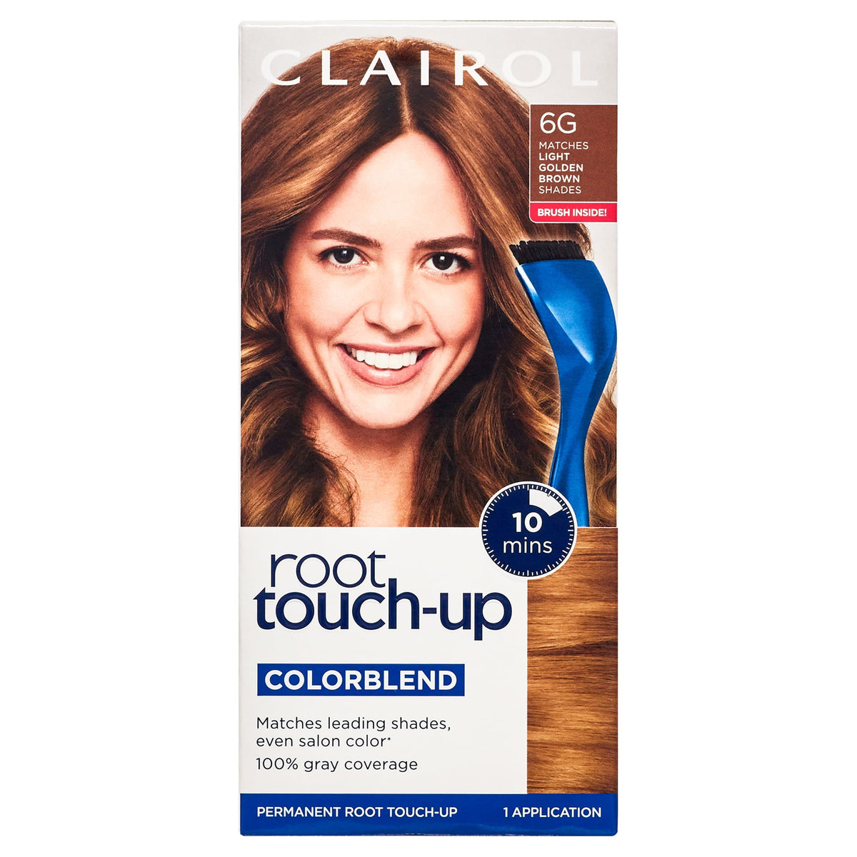 Clairol Root Touch-Up Nice'n Easy Permanent Hair Dye, 6G Light Golden Brown, Hair Color, 1 Kt