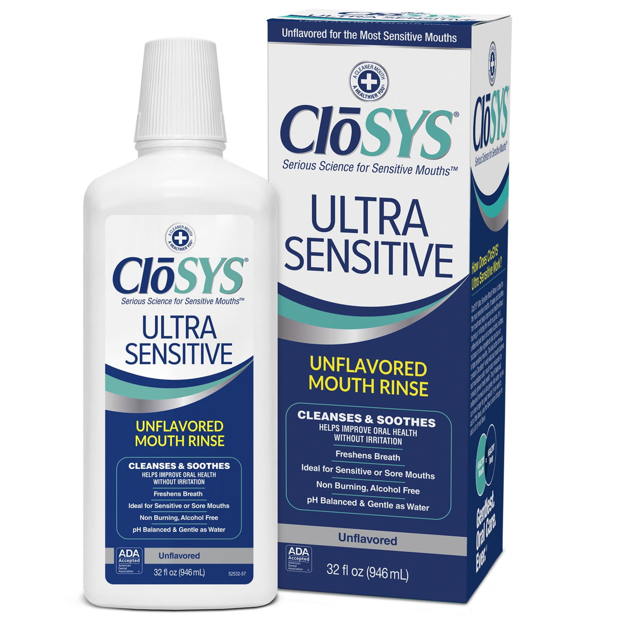 CloSYS Ultra Sensitive Mouthwash, 32 Fl Oz, Alcohol Free Mouthwash