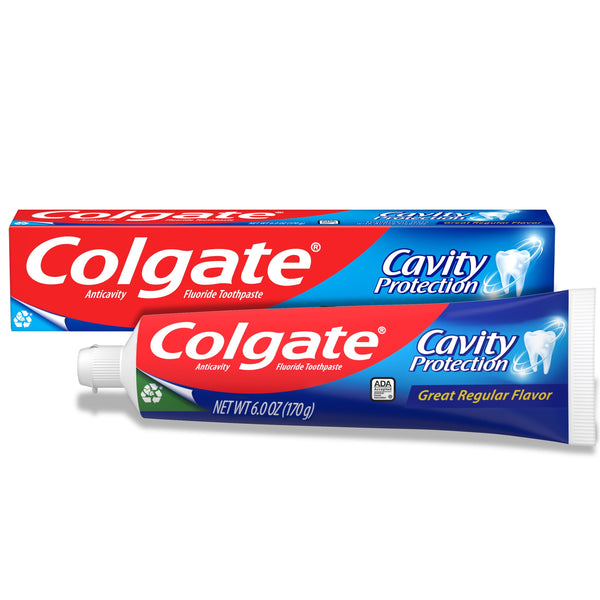 Colgate Cavity Protection Fluoride Toothpaste, Great Regular Mint Flavor, 6 oz