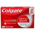 Colgate Optic White Advanced Sparkling White Toothpaste with 2% Hydrogen Peroxide, Mint, 2 Pack, 3.2 OZ