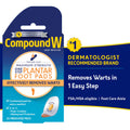 Compound W Maximum Strength One Step Plantar Wart Remover Foot Pads, Salicylic Acid, 20 Count