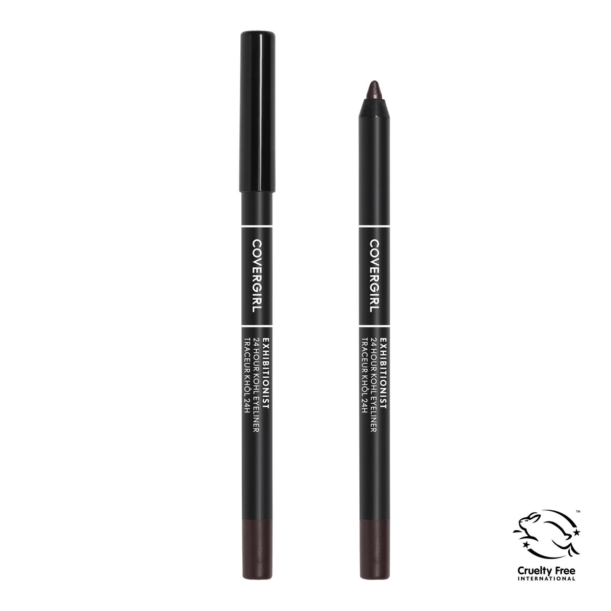 COVERGIRL Exhibitionist 24-Hour Kohl Eyeliner, 300 Rich Brown, 0.04 oz, Long Lasting Eyeliner, Gel Eyeliner Pencil, Glides On, Waterproof Eyeliner
