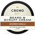 Cremo Beard & Scruff Cream, Bourbon Vanilla Scent, Moisturize & Condition Facial Hair, 4 oz