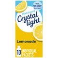 Crystal Light Drink Mix, 10 Packets, for Convenient On-the-Go Flavorful Hydration, Lemonade Natural Flavor With Other Natural Flavors, Zero Sugar