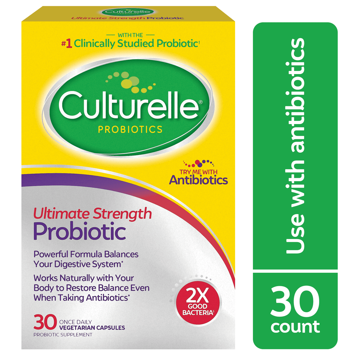 Culturelle Probiotics, Ultimate Strength Probiotic, 20 Billion CFU, 30 Vegetarian Capsules