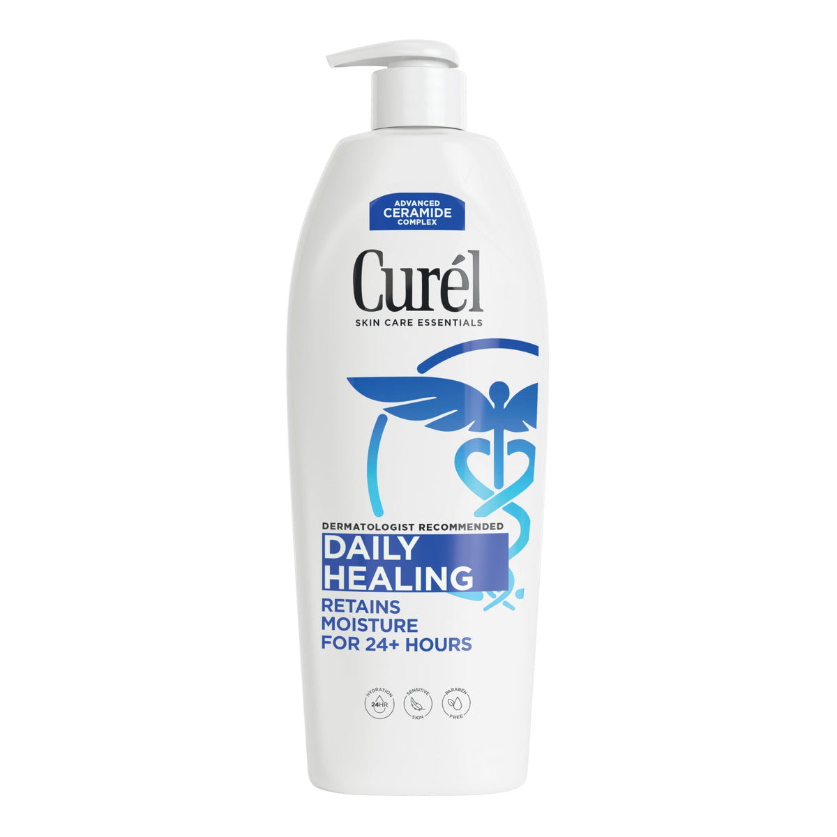 Curel Daily Healing Hand and Body Lotion for Dry Skin, Dermatologist Recommended Moisturizer, 20 fl oz