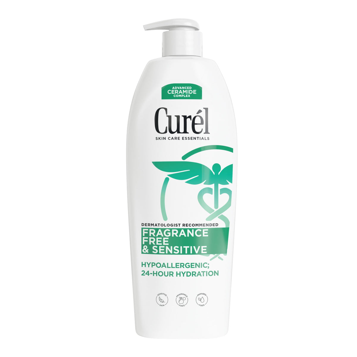Curel Fragrance Free Moisturizer, Sensitive Skin Body Lotion for Dry Skin, 20 oz