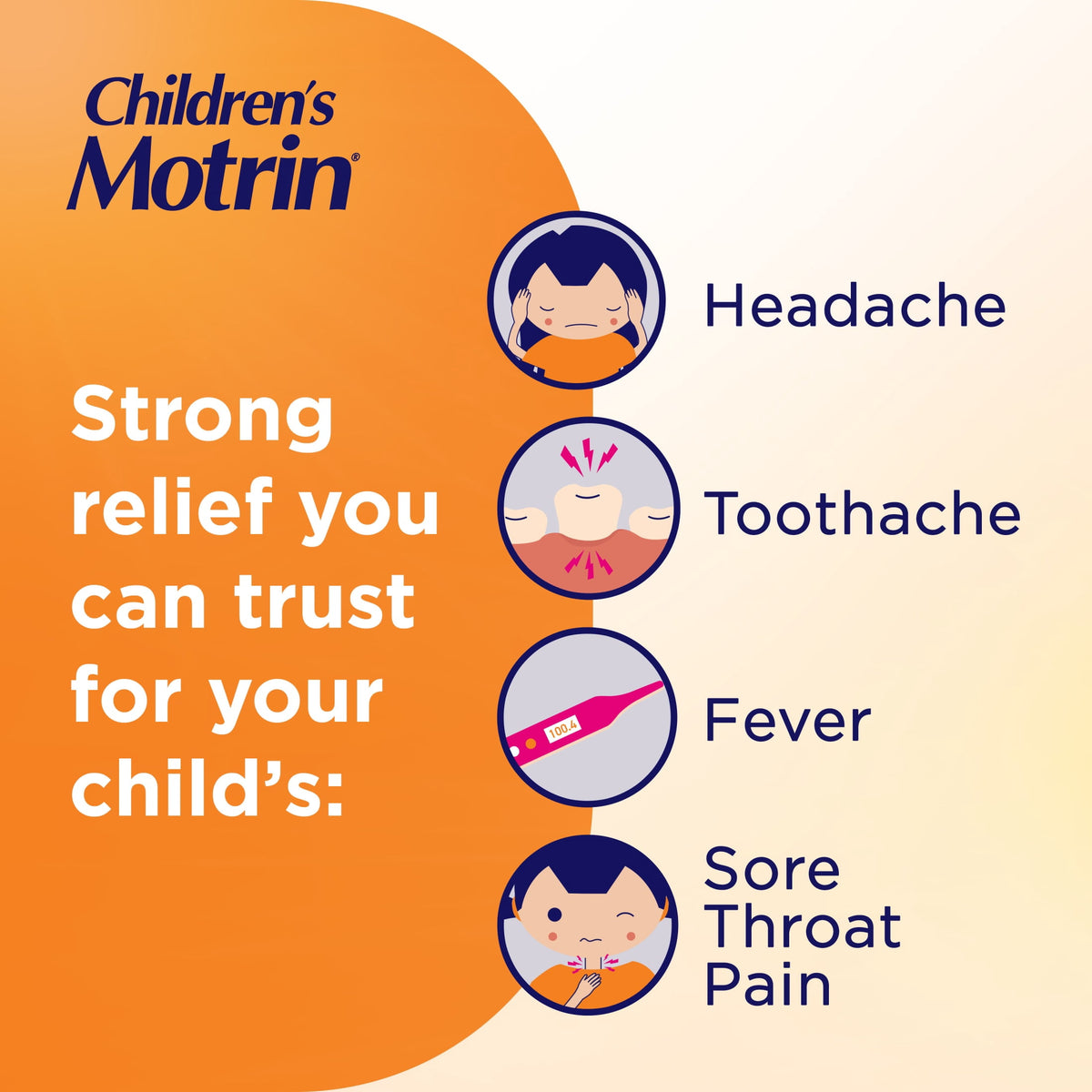 Children’s Motrin Dye-Free, Oral Suspension Liquid, Ibuprofen, Pain Reliever, Berry Flavor 4 Fl oz