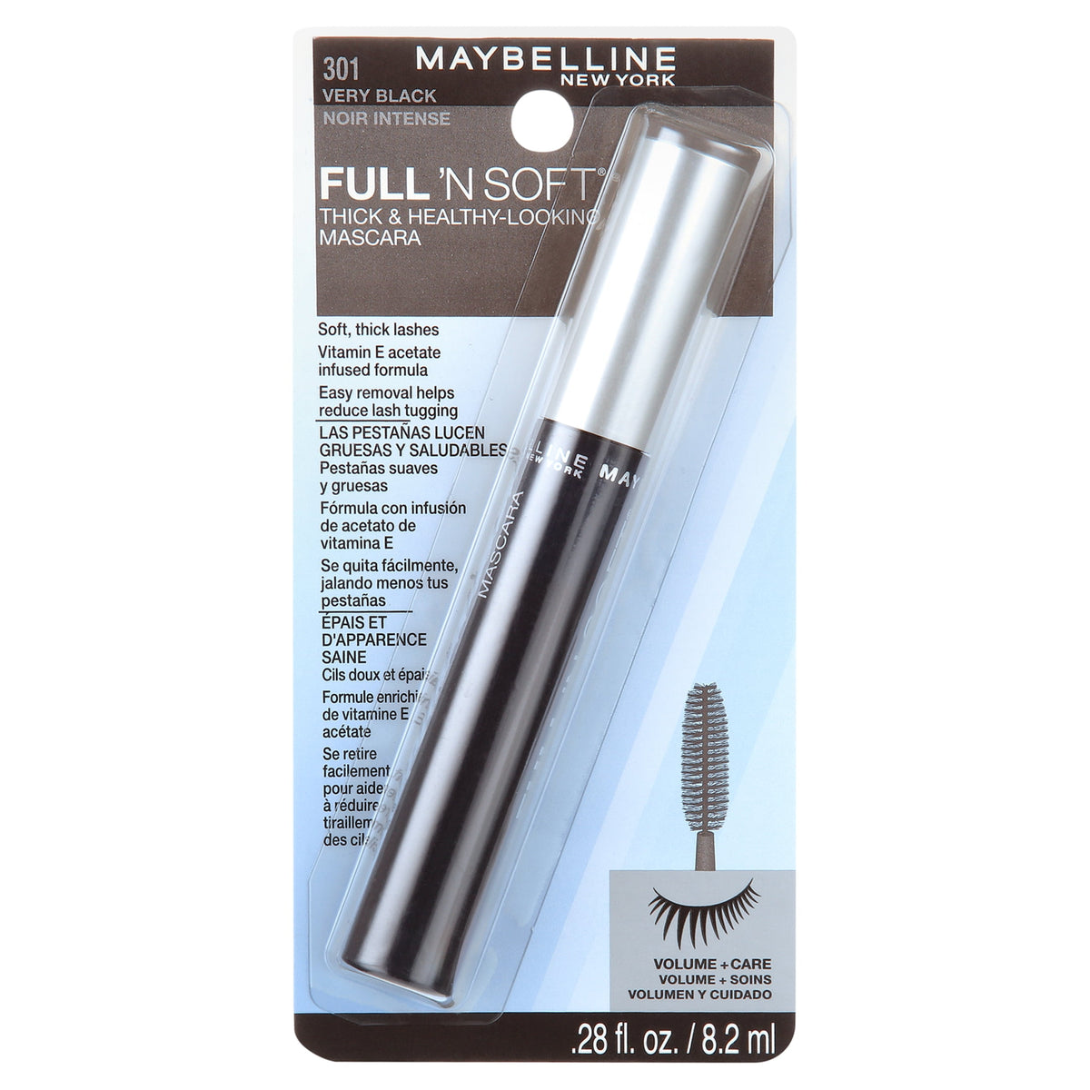 Maybelline Full N Soft Mascara Black .16 Oz, Pack of 6