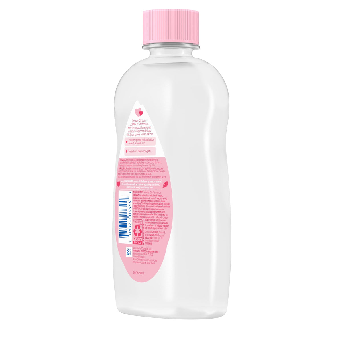 Johnson's Baby Body Moisturizing Oil, Liquid Mineral Oil for Baby Massage, Original, 14 fl oz
