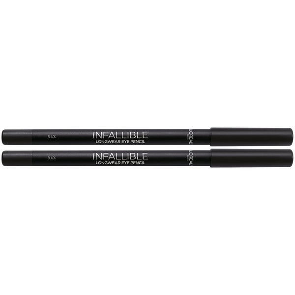 L'Oreal Paris Infallible Pro Last Waterproof Eyeliner, Black, 2 Pack