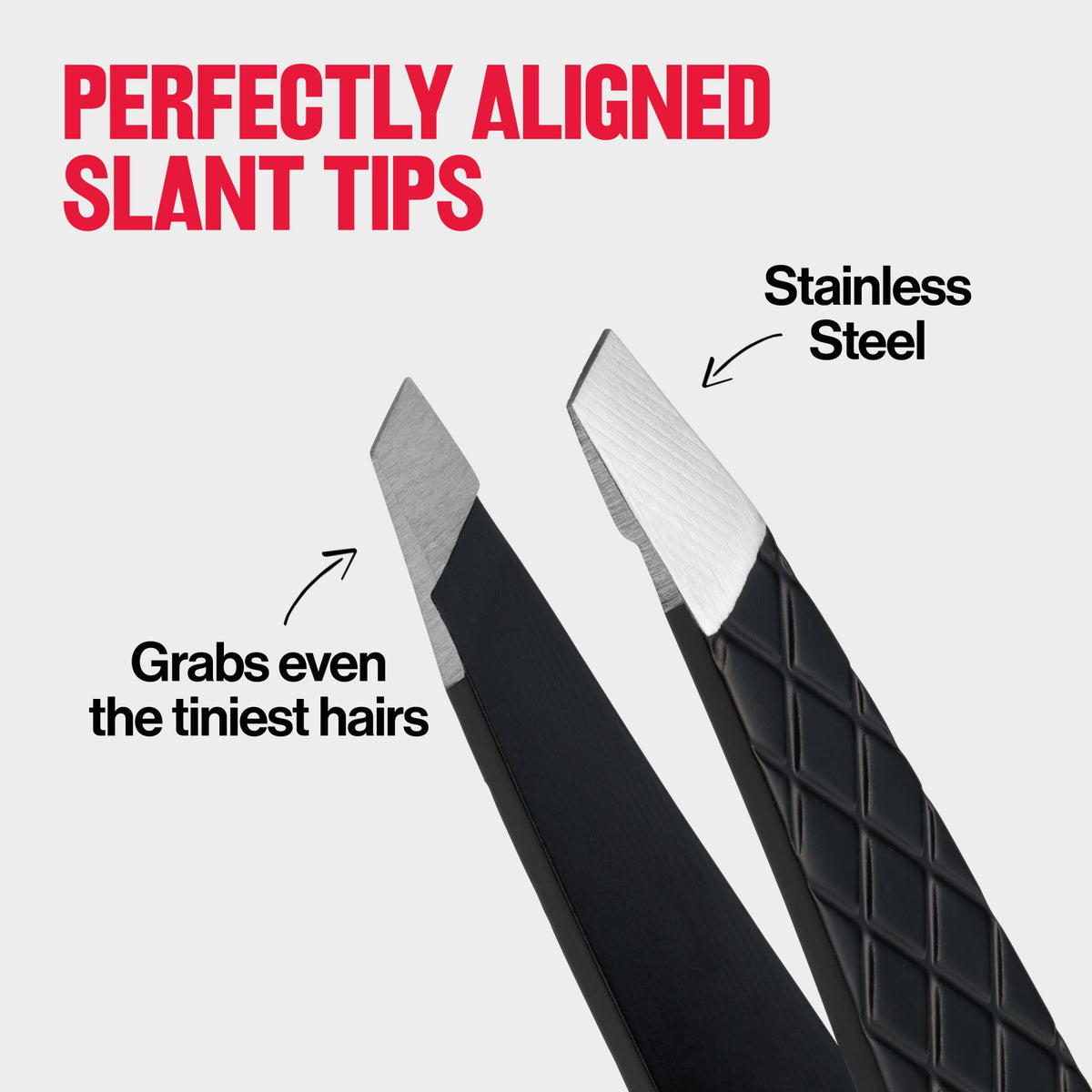 Revlon Expert Slanted Tweezer, Made With Stainless Steel, 1 Count