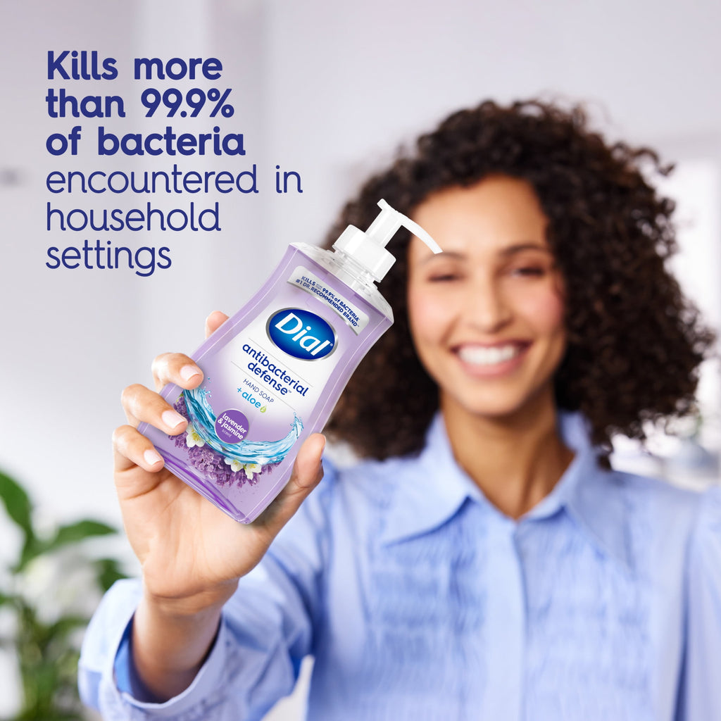Dial Antibacterial Defense Lavender & Jasmine Liquid Hand Soap, 11 fl oz