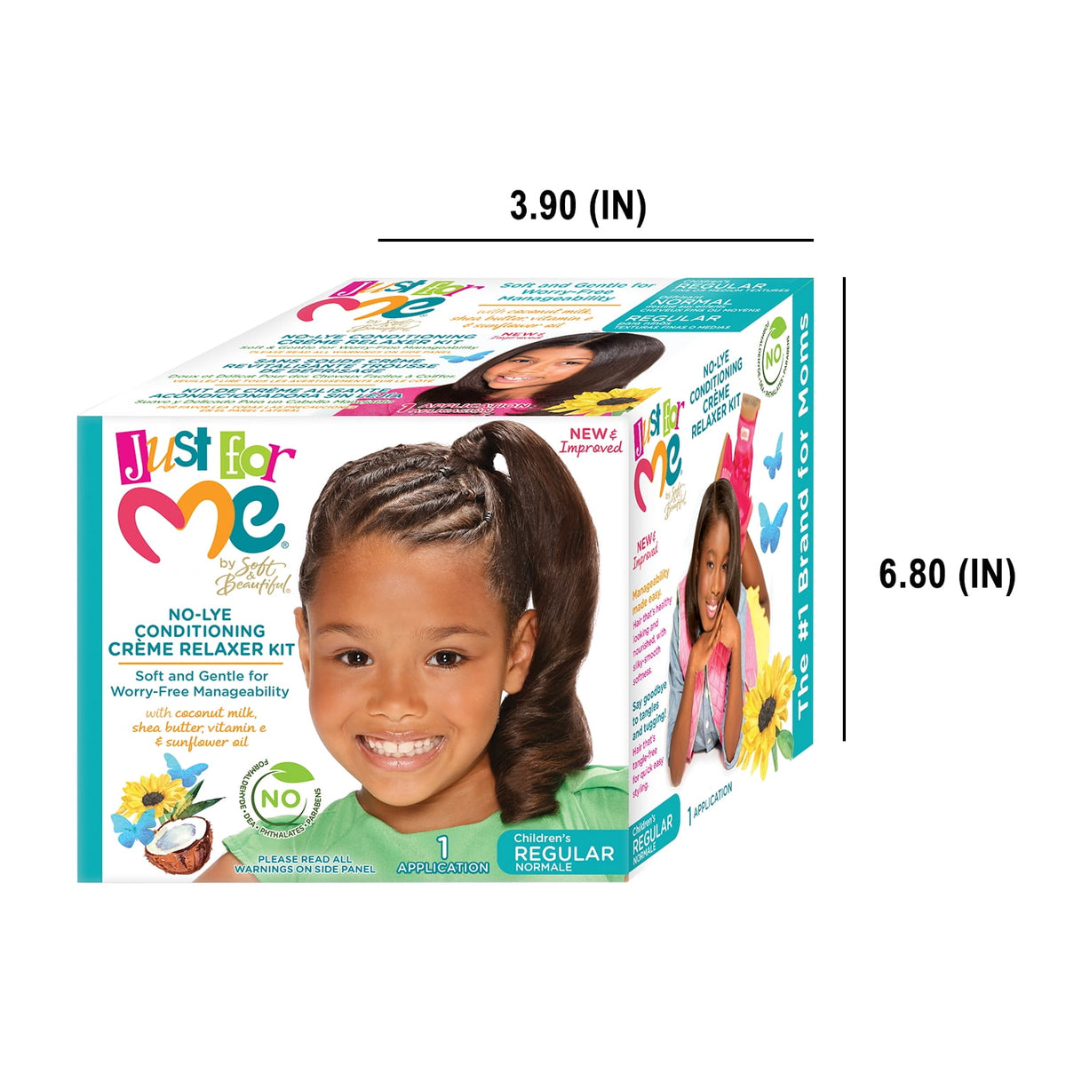 Just For Me No-Lye Conditioning  Créme Relaxer Kit, Curly, Child