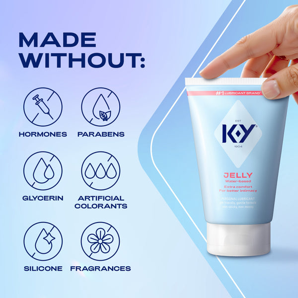 K-Y Jelly Personal Lubricant, Water Based Lube For Sexual Wellness, Vaginal Moisturizer, 2 fl oz