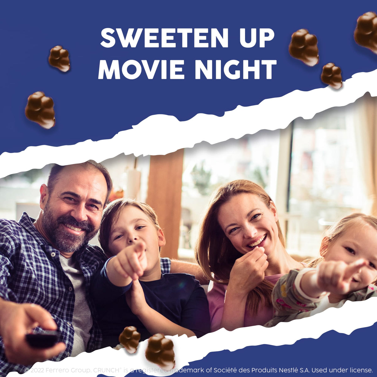 Buncha CRUNCH Candy, Pieces of Creamy Milk Chocolate with Crisped Rice, Movie Theater Candy, Concession Box, 3.2 oz